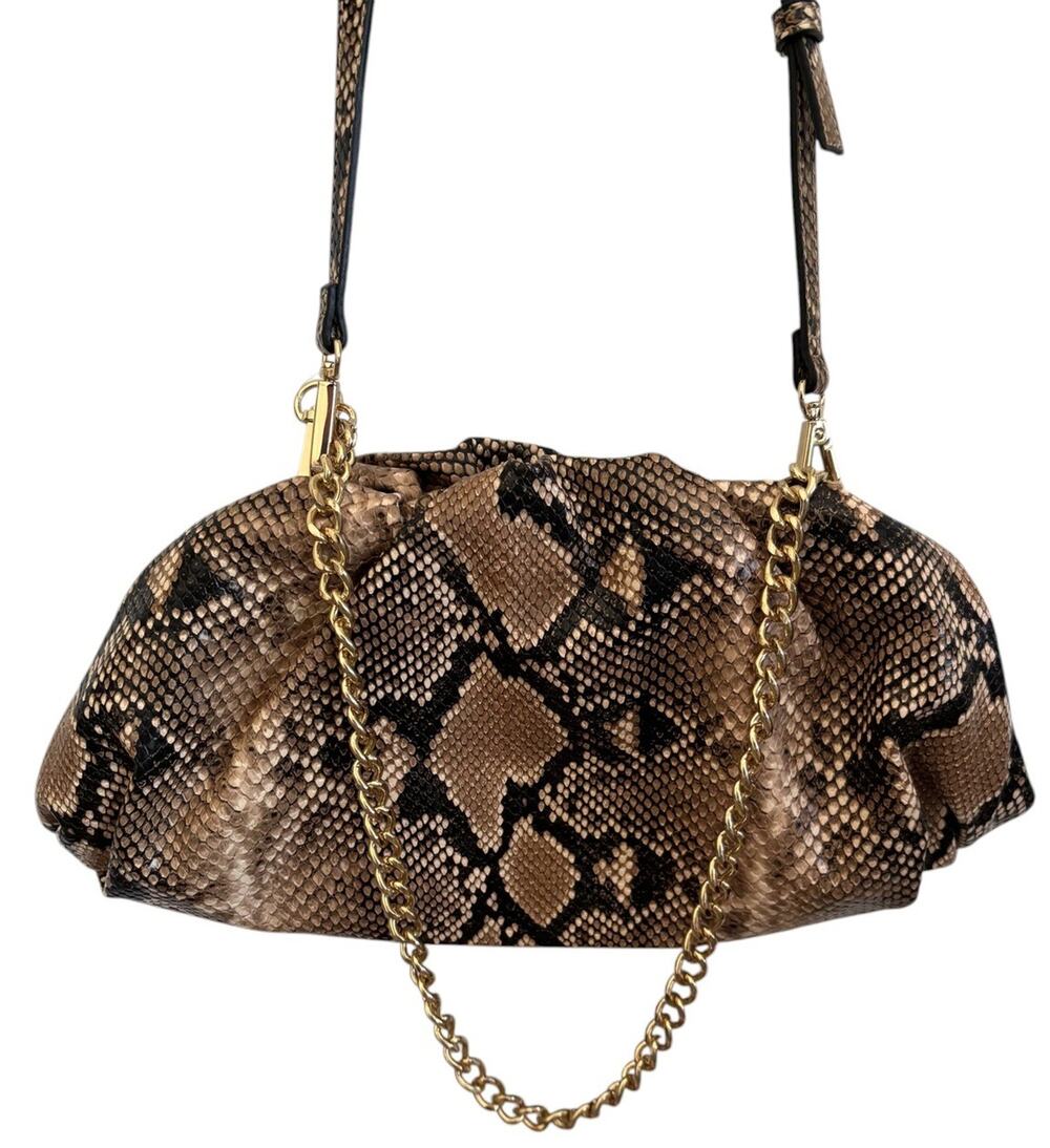 INC International Concepts Snakeskin Crossbody & Clutch NWOT